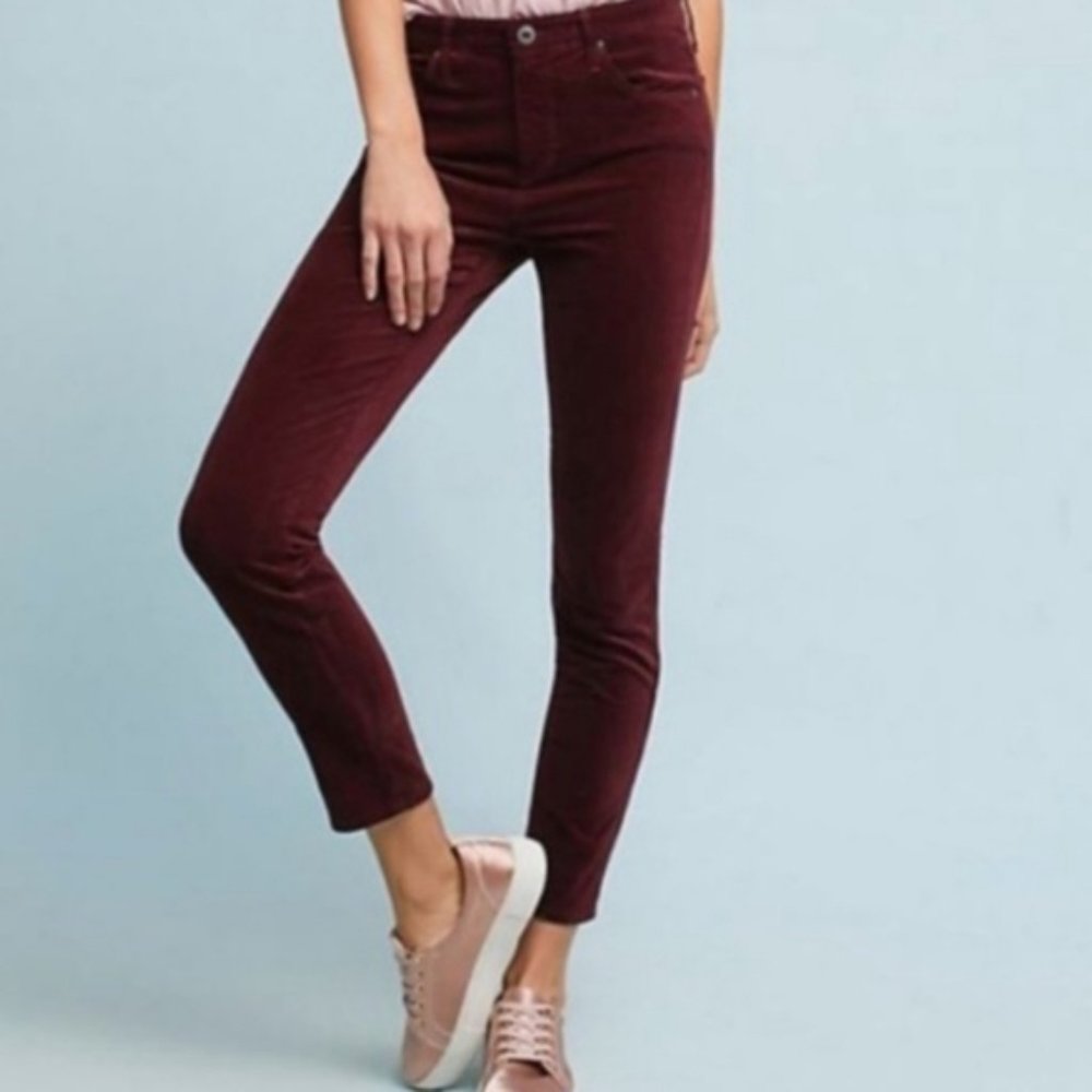 AG Stevie Ankle Jeans in Red Velvet Size 27